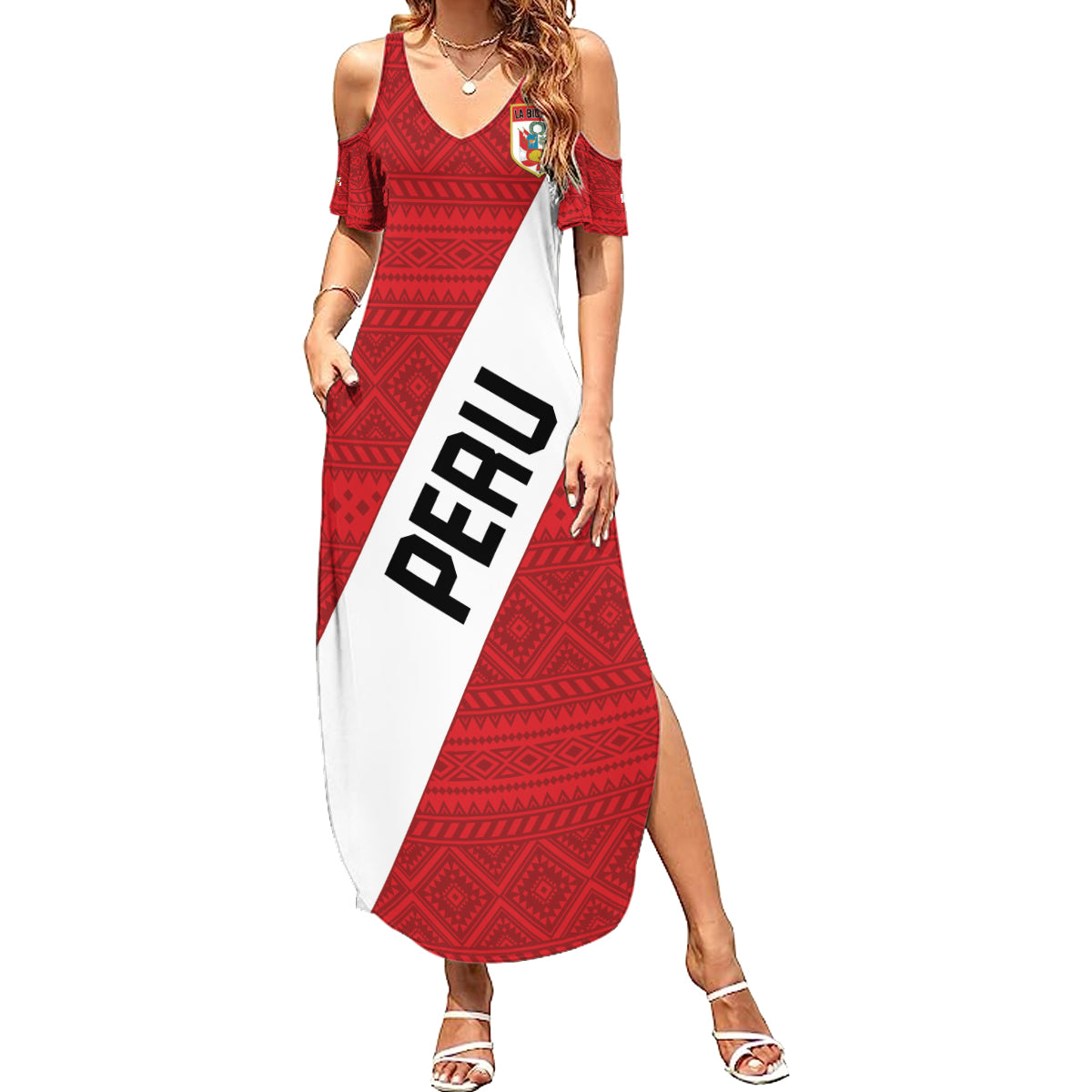 Personalized Peru 2024 Football Summer Maxi Dress Come On La Bicolor - Wonder Print Shop