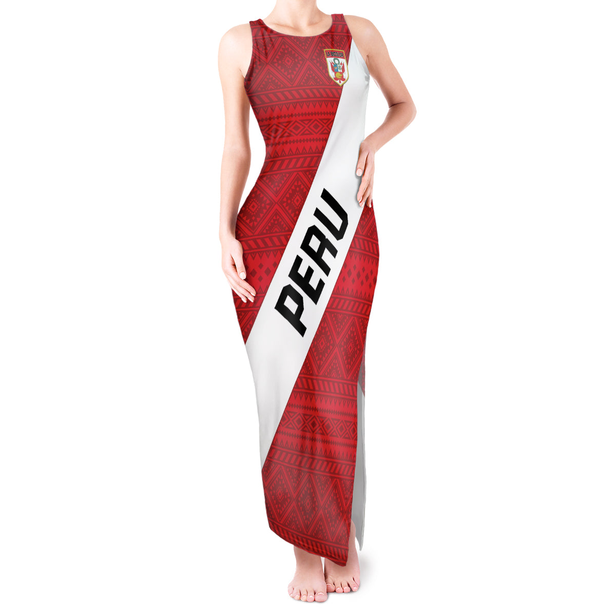 Personalized Peru 2024 Football Tank Maxi Dress Come On La Bicolor - Wonder Print Shop