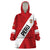 Personalized Peru 2024 Football Wearable Blanket Hoodie Come On La Bicolor - Wonder Print Shop