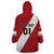 Personalized Peru 2024 Football Wearable Blanket Hoodie Come On La Bicolor - Wonder Print Shop