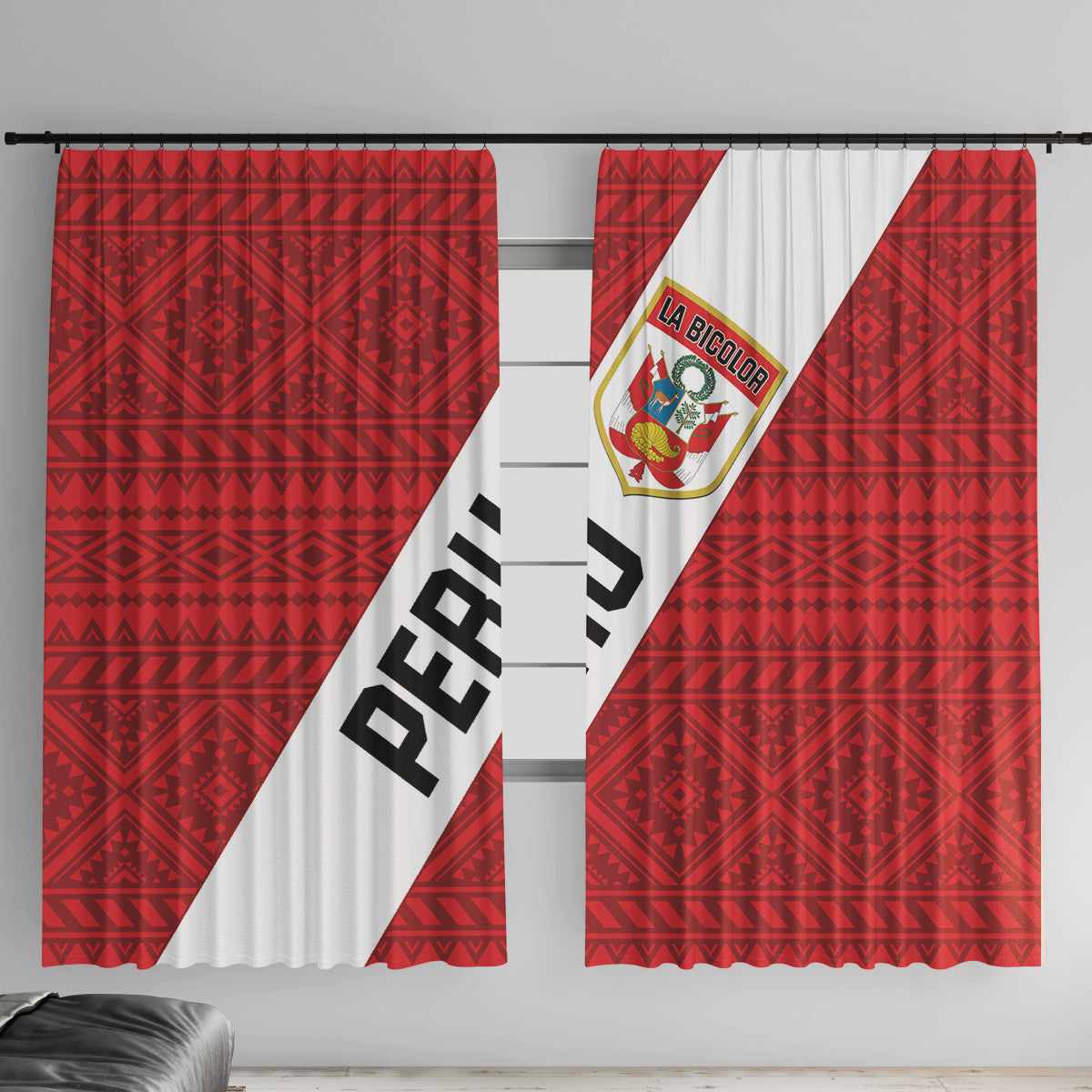 Peru 2024 Football Window Curtain Come On La Bicolor - Wonder Print Shop