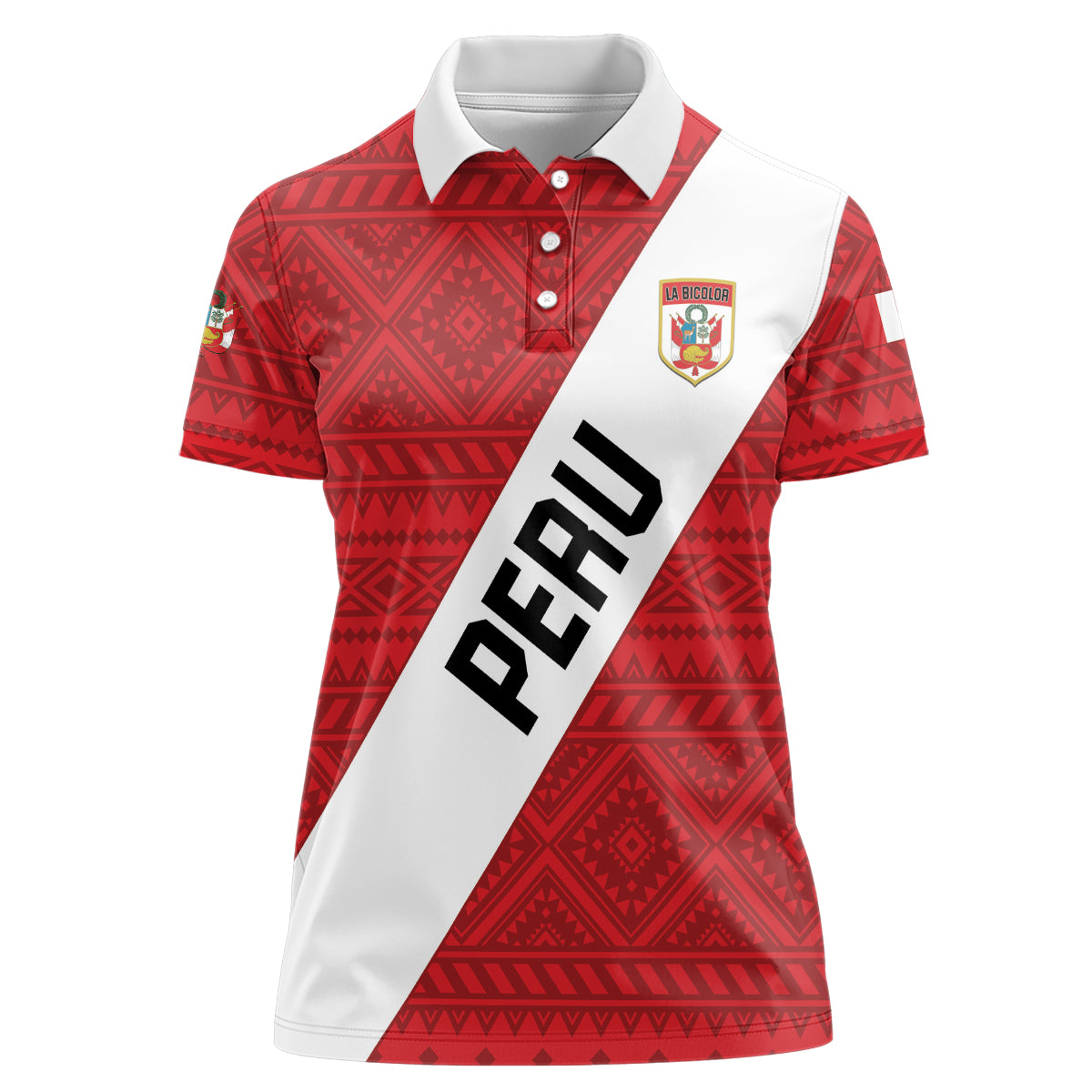 Personalized Peru 2024 Football Women Polo Shirt Come On La Bicolor - Wonder Print Shop