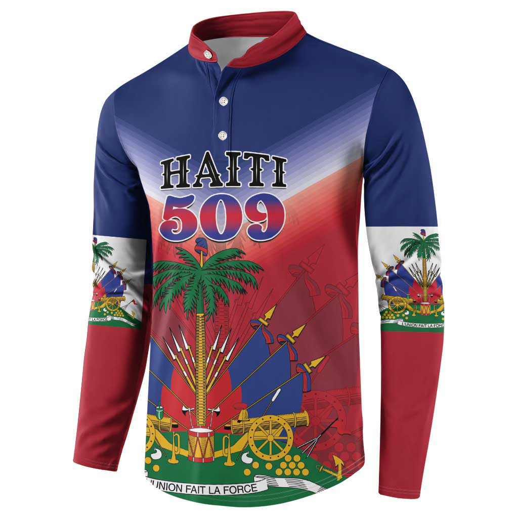 Personalized Haiti 509 Button Sweatshirt Repiblik d Ayiti