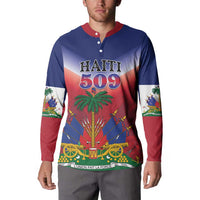 Personalized Haiti 509 Button Sweatshirt Repiblik d Ayiti