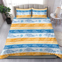Anguilla Dolphins Pattern Bedding Set Orange And Blue