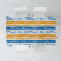 Anguilla Dolphins Pattern Tablecloth Orange And Blue