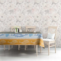 Anguilla Dolphins Pattern Tablecloth Orange And Blue