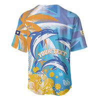 Personalised Anguilla 3 Dolphins Baseball Jersey Summer Stylized