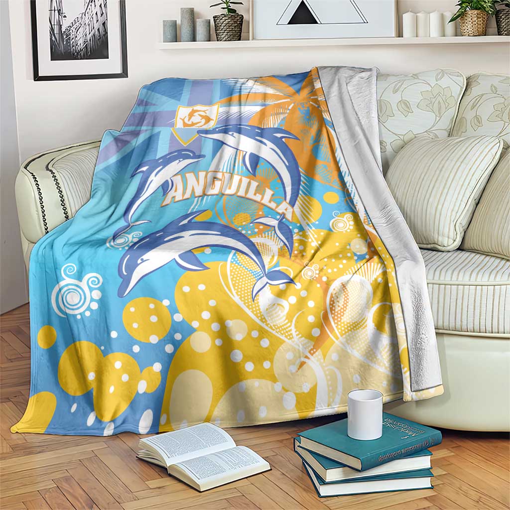 Anguilla 3 Dolphins Blanket Summer Stylized