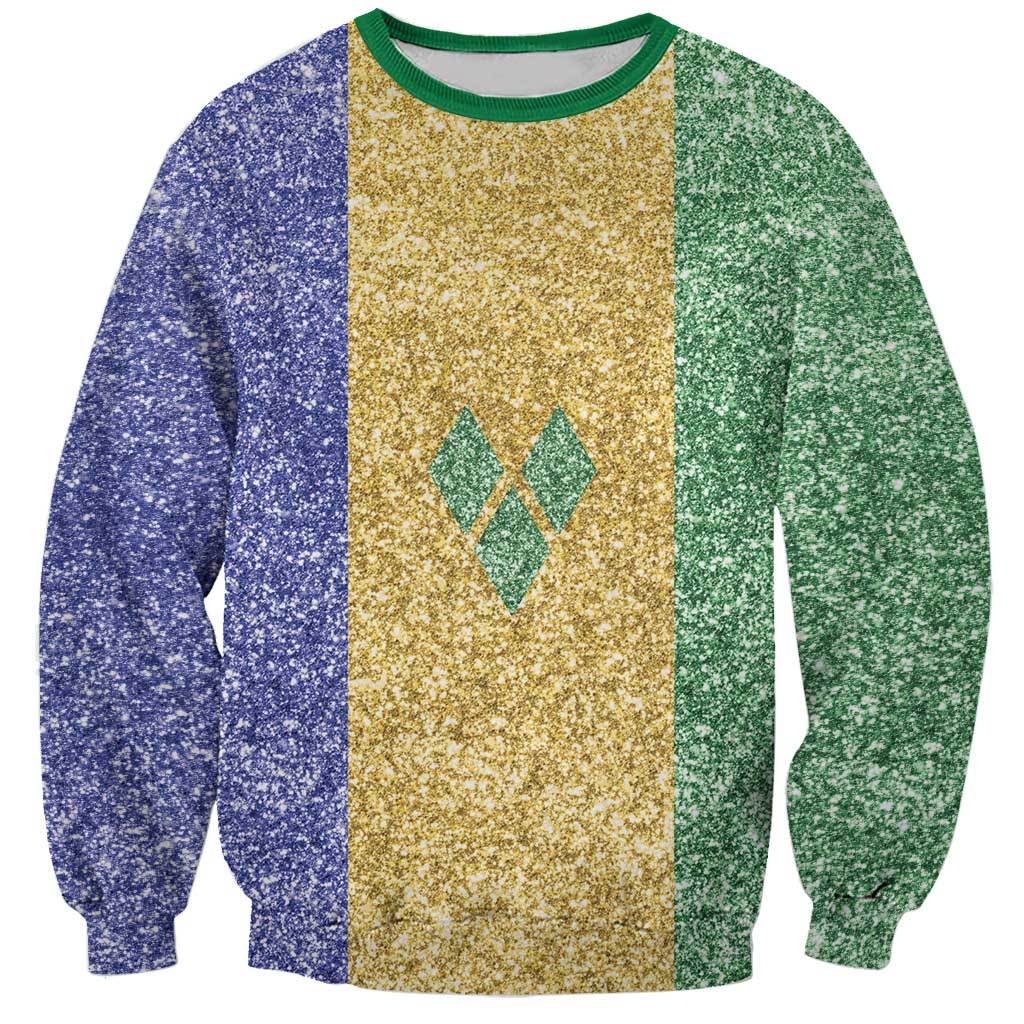 Saint Vincent and the Grenadines Vincy Mas Sweatshirt SVG Glitter Color Style - Wonder Print Shop