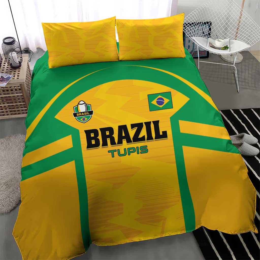 Rugby Brazil Bedding Set Tupis Go Champions - Wonder Print Shop