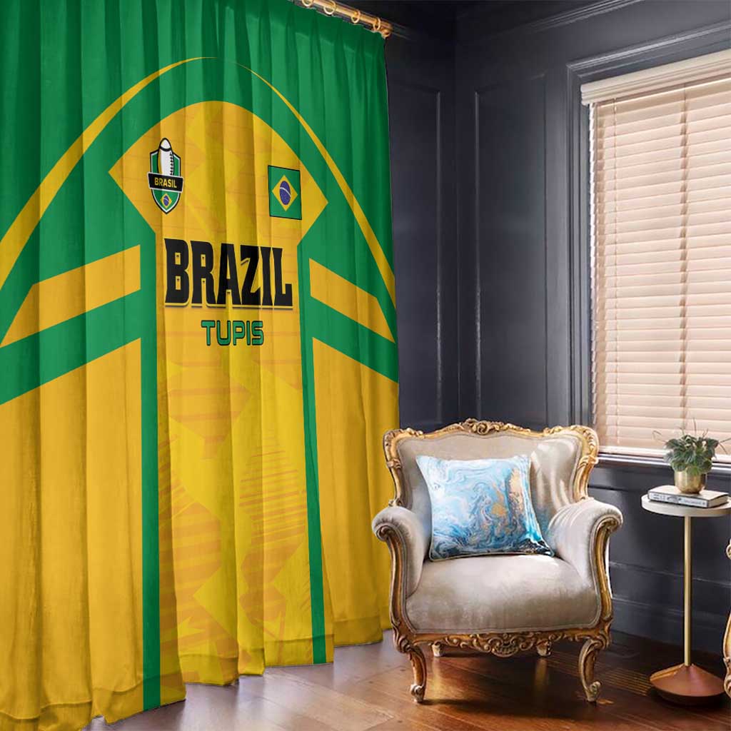 Rugby Brazil Window Curtain Tupis Go Champions - Wonder Print Shop