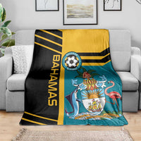 Teal, black and yellow football blanket with bold stripes and central team crest design
