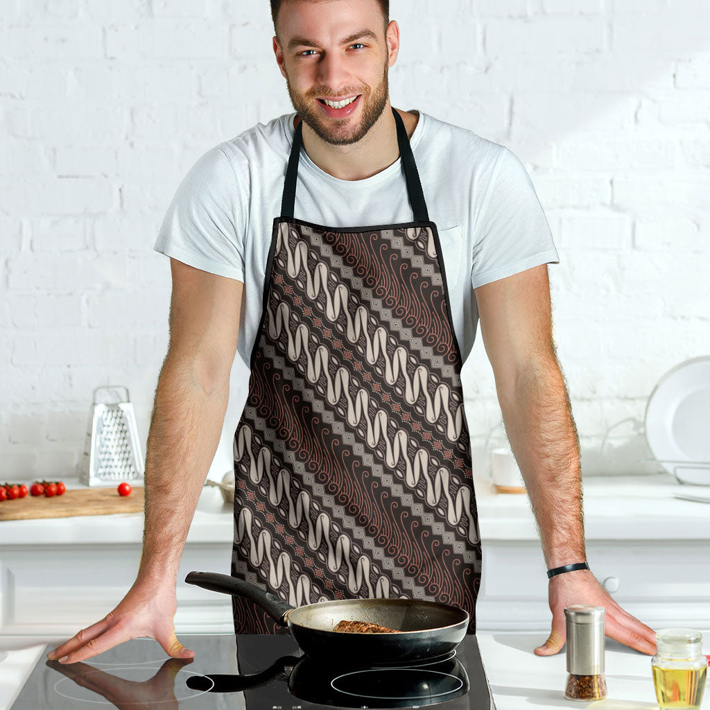 Yogyakarta Parang Batik Motifs Apron Indonesian Traditional Pattern