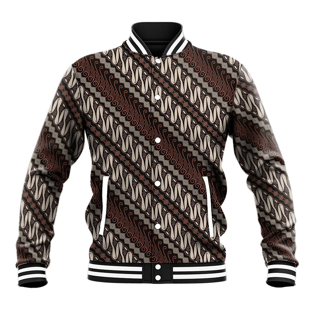 Yogyakarta Parang Batik Motifs Baseball Jacket Indonesian Traditional Pattern