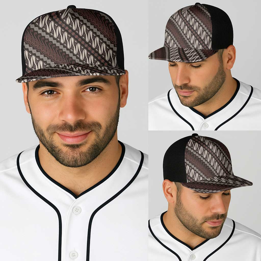 Yogyakarta Parang Batik Motifs Baseball Net Cap Indonesian Traditional Pattern
