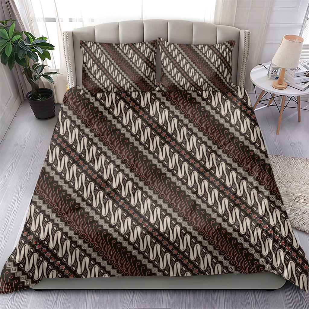 Yogyakarta Parang Batik Motifs Bedding Set Indonesian Traditional Pattern