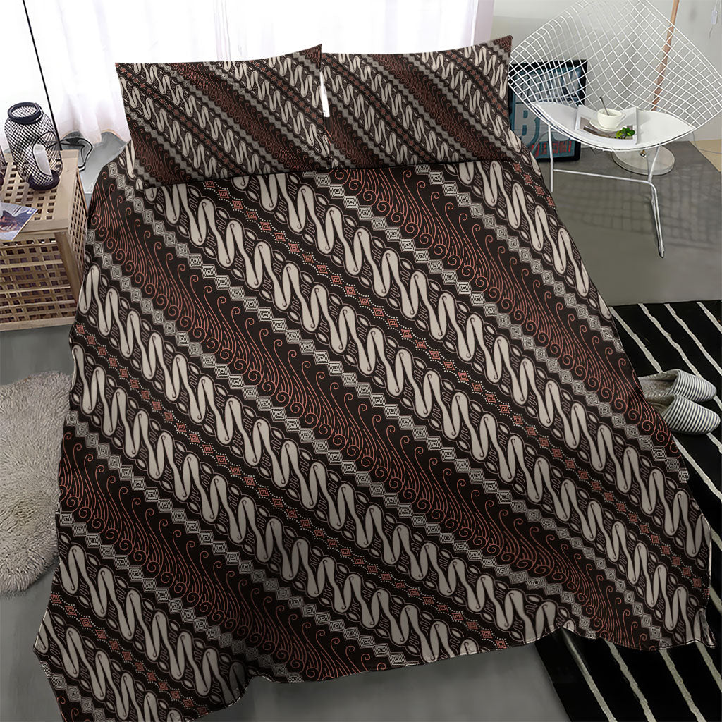 Yogyakarta Parang Batik Motifs Bedding Set Indonesian Traditional Pattern