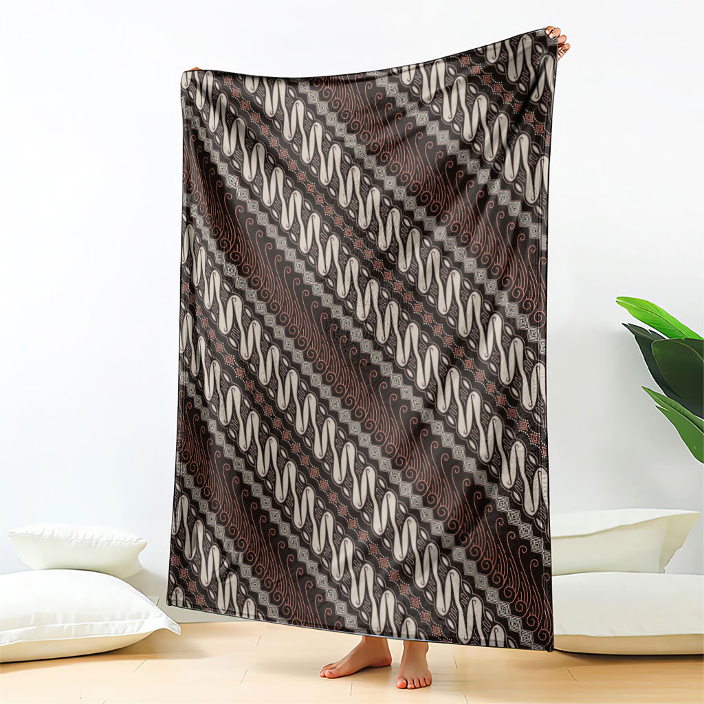 Yogyakarta Parang Batik Motifs Blanket Indonesian Traditional Pattern