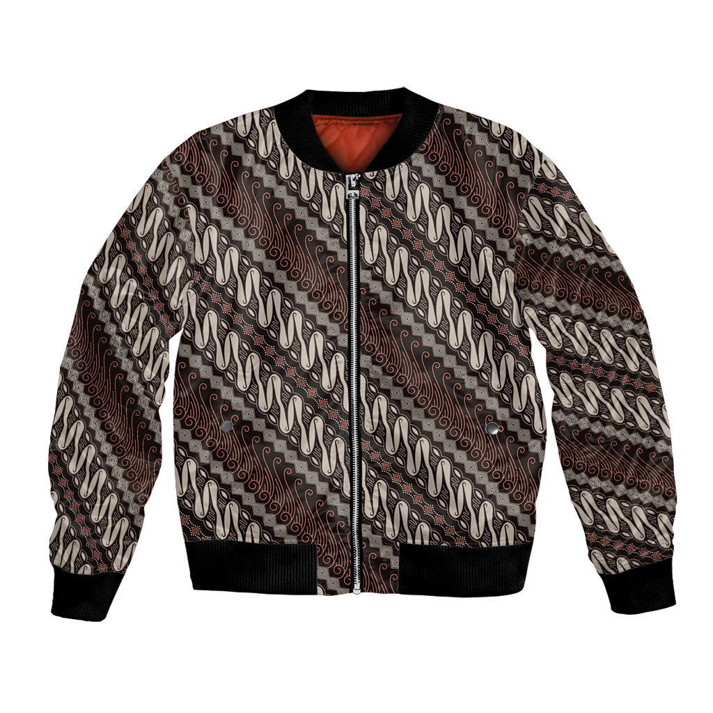 Yogyakarta Parang Batik Motifs Bomber Jacket Indonesian Traditional Pattern