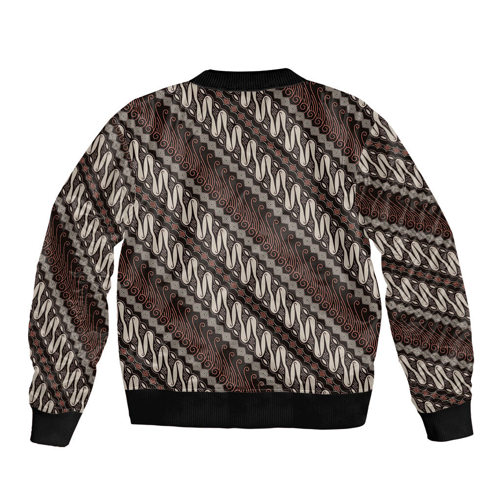 Yogyakarta Parang Batik Motifs Bomber Jacket Indonesian Traditional Pattern