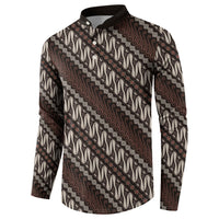 Yogyakarta Parang Batik Motifs Button Sweatshirt Indonesian Traditional Pattern