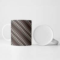 Yogyakarta Parang Batik Motifs Ceramic Mug Indonesian Traditional Pattern