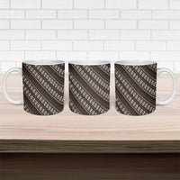 Yogyakarta Parang Batik Motifs Ceramic Mug Indonesian Traditional Pattern