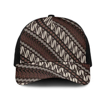 Yogyakarta Parang Batik Motifs Mesh Trucker Cap Indonesian Traditional Pattern