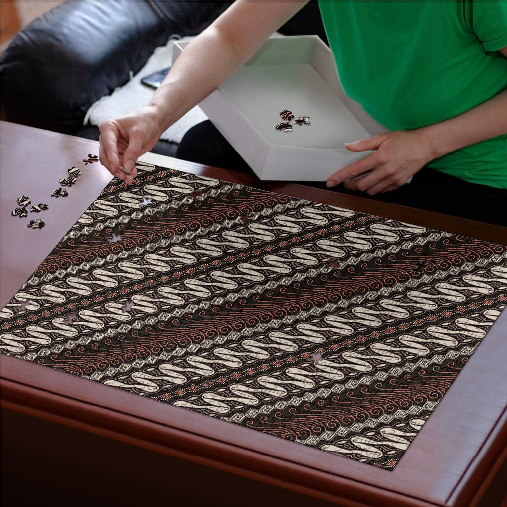 Yogyakarta Parang Batik Motifs Puzzle Indonesian Traditional Pattern