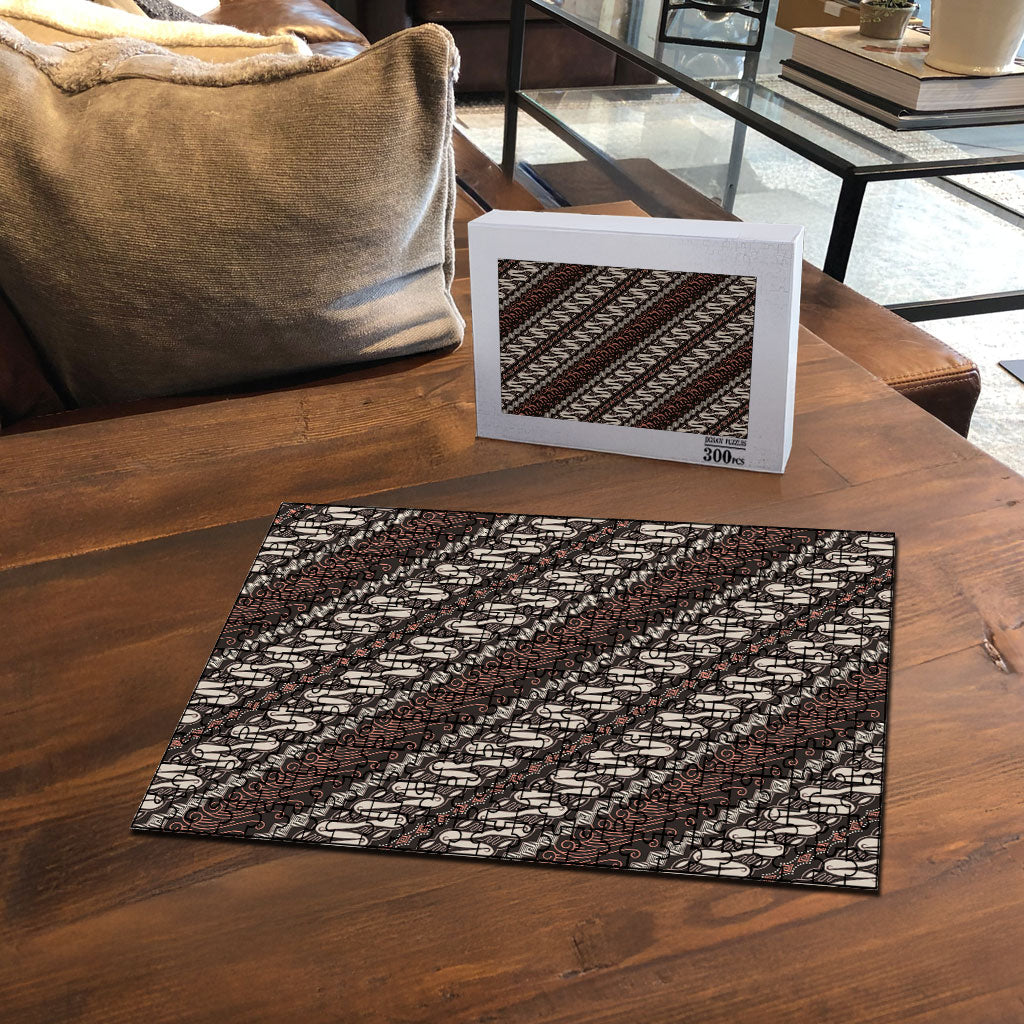 Yogyakarta Parang Batik Motifs Puzzle Indonesian Traditional Pattern