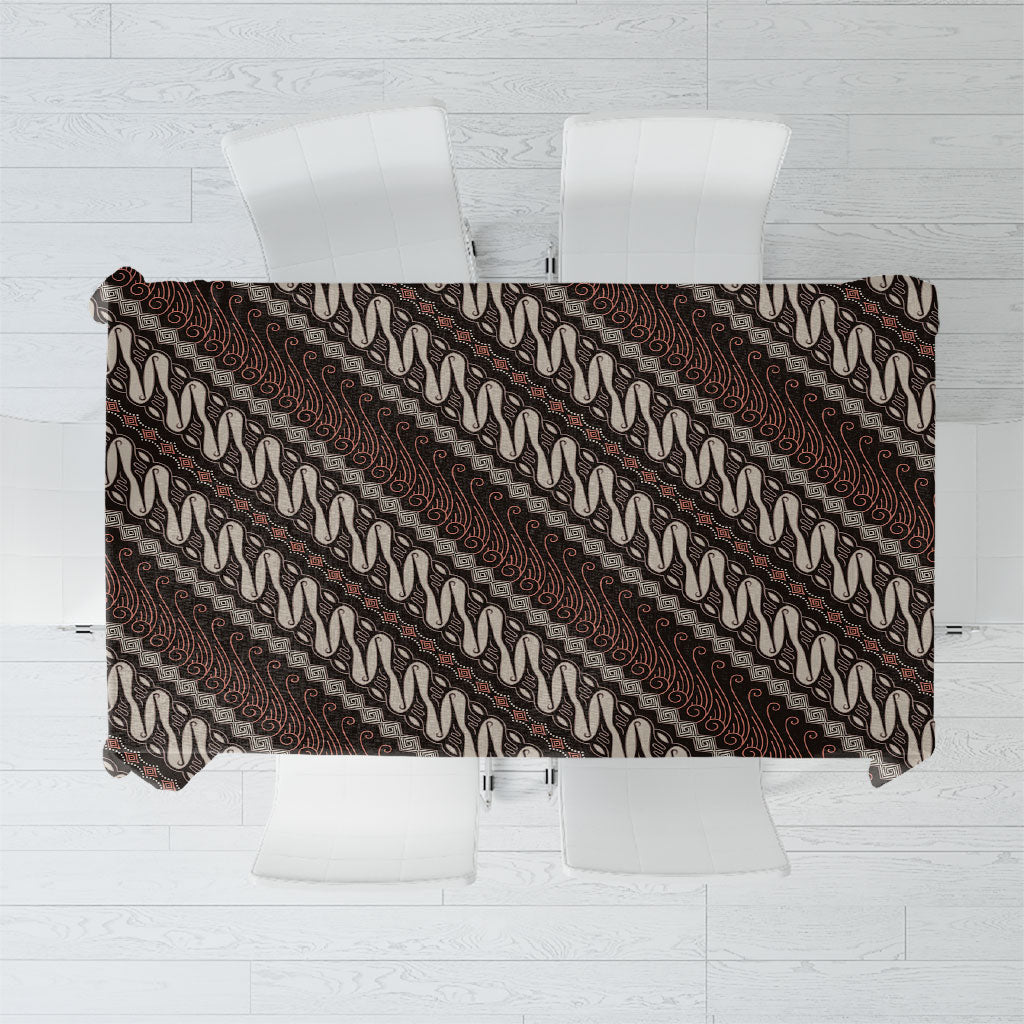 Yogyakarta Parang Batik Motifs Tablecloth Indonesian Traditional Pattern