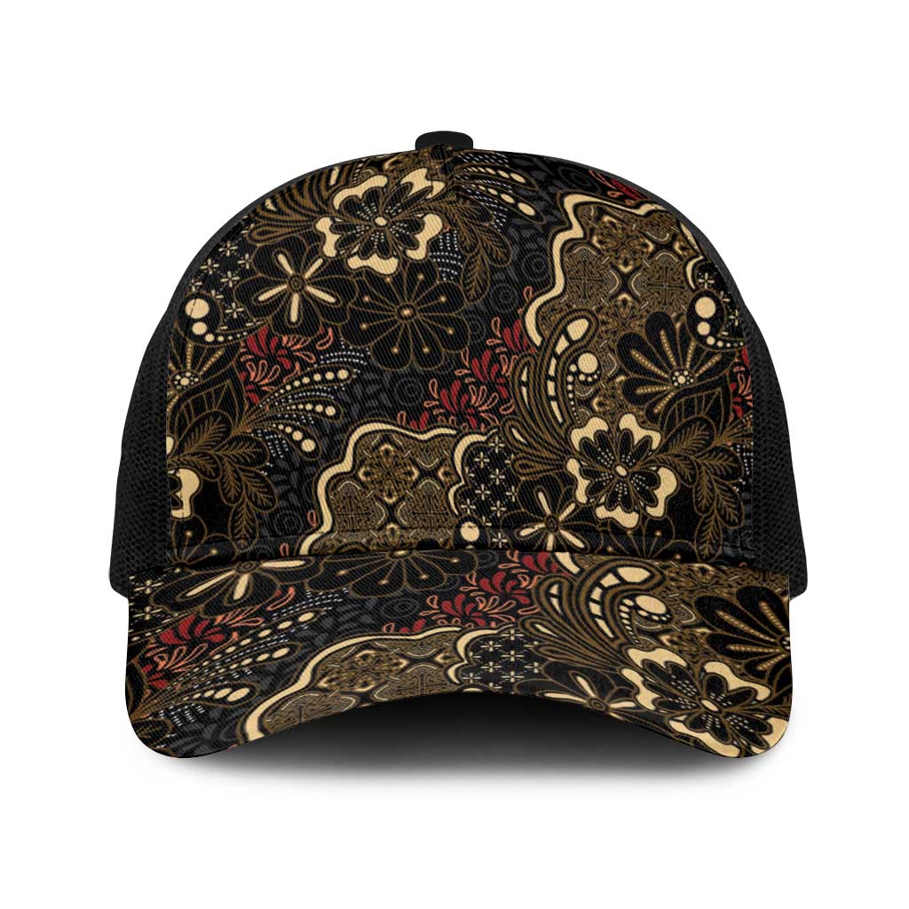 Batik Sekar Jagad Baseball Net Cap Indonesian Traditional Pattern