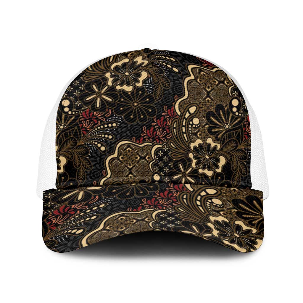 Batik Sekar Jagad Baseball Net Cap Indonesian Traditional Pattern