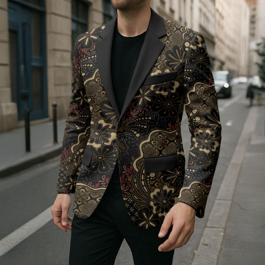 Batik Sekar Jagad Blazer Indonesian Traditional Pattern