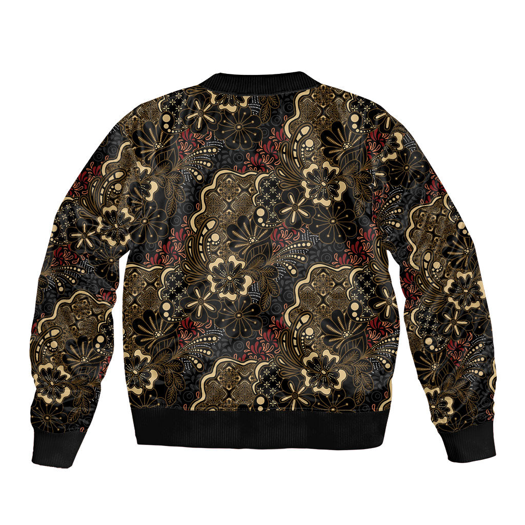 Batik Sekar Jagad Bomber Jacket Indonesian Traditional Pattern