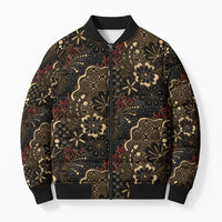 Batik Sekar Jagad Bomber Puffer Jacket Indonesian Traditional Pattern