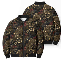 Batik Sekar Jagad Bomber Puffer Jacket Indonesian Traditional Pattern