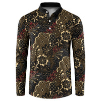 Batik Sekar Jagad Button Sweatshirt Indonesian Traditional Pattern