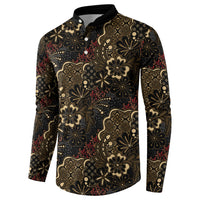 Batik Sekar Jagad Button Sweatshirt Indonesian Traditional Pattern