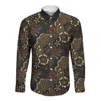 Batik Sekar Jagad Long Sleeve Button Shirt Indonesian Traditional Pattern