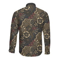 Batik Sekar Jagad Long Sleeve Button Shirt Indonesian Traditional Pattern