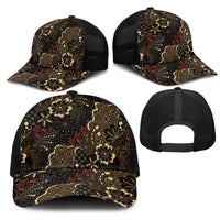 Batik Sekar Jagad Mesh Trucker Cap Indonesian Traditional Pattern