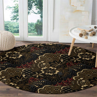 Batik Sekar Jagad Round Carpet Indonesian Traditional Pattern