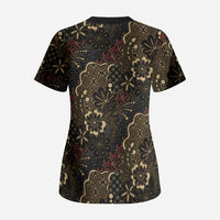 Batik Sekar Jagad Scrub Top Indonesian Traditional Pattern