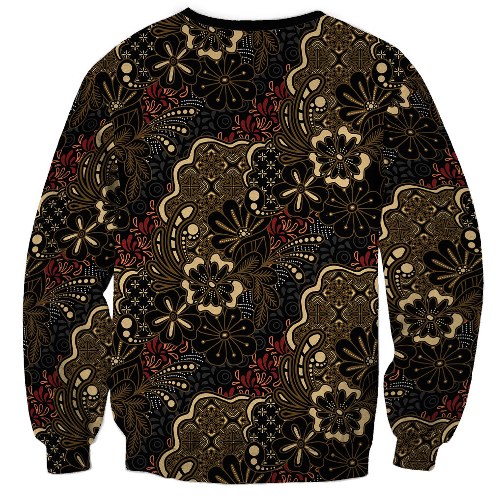 Batik Sekar Jagad Sweatshirt Indonesian Traditional Pattern