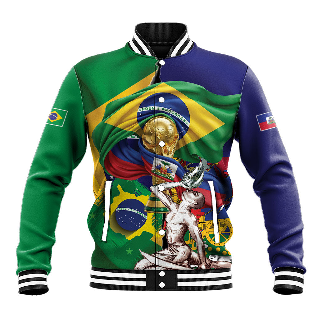 Personalized Brazil Haiti 2026 World Football Baseball Jacket Come On Boys