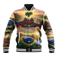 Personalized Brazil Haiti Baseball Jacket Heritage Landscape