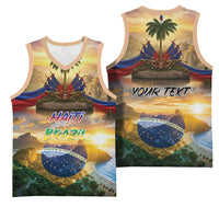 Personalized Brazil Haiti Basketball Jersey Heritage Landscape