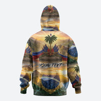 Personalized Brazil Haiti Hoodie Heritage Landscape
